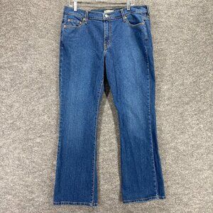 Levi's Jeans Women's 16M Boot Cut Blue Denim Solid Mid-Rise Regular Cotton